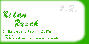 milan rasch business card